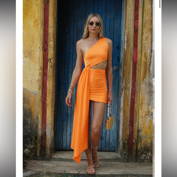 Baobab Collection Dresses Baobab Orange Cutout Dress Poshmark